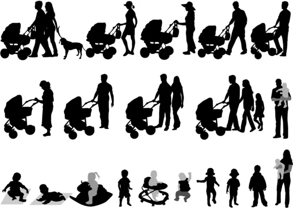 Parents and children — Stock Illustration Parents and children Royalty Free Stock Illustrations