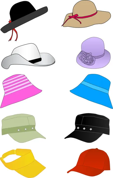 Vector Hats — Stock Vector