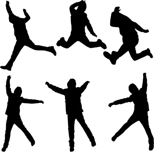 Jumping Man, trabajo vectorial — Archivo Imágenes Vectoriales