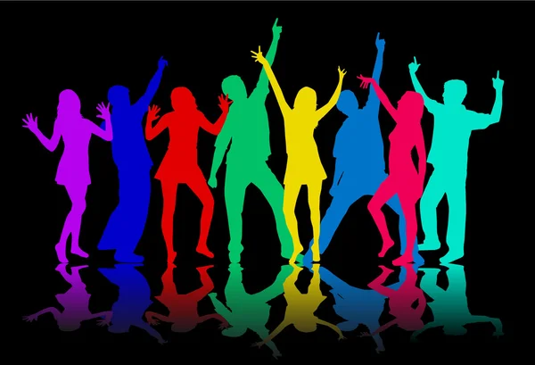 Dansen silhouetten — Stockvector