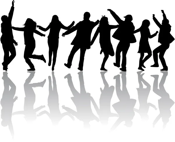 Dansen silhouetten — Stockvector