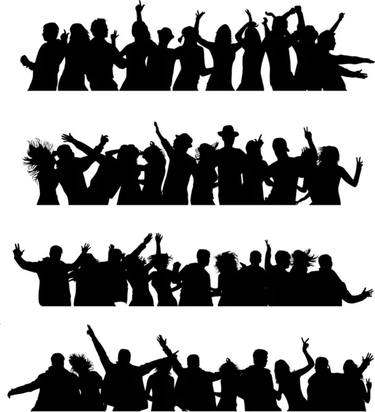 Танцующие силуэты — стоковый вектор