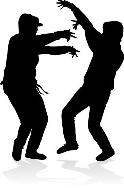 Bir adamın silueti.