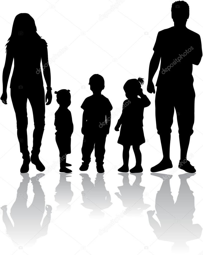 Family silhouettes 
