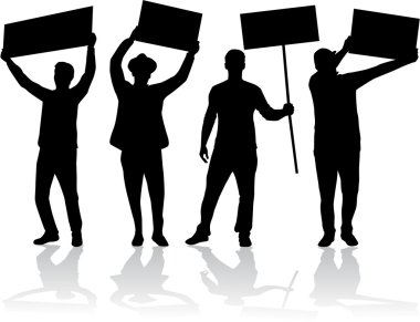 tezahürü - bir grup insan protesto
