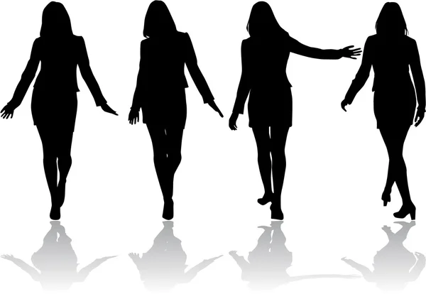 Silhouettes femmes — Image vectorielle