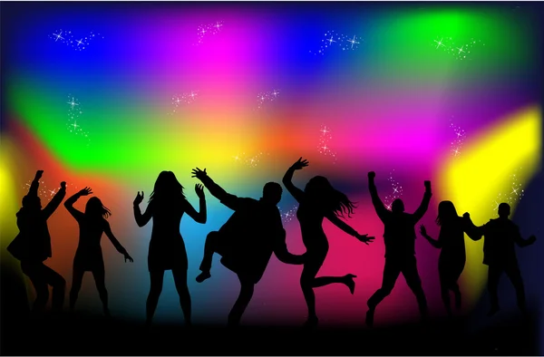 Dansen silhouetten — Stockvector