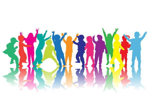 children silhouettes 