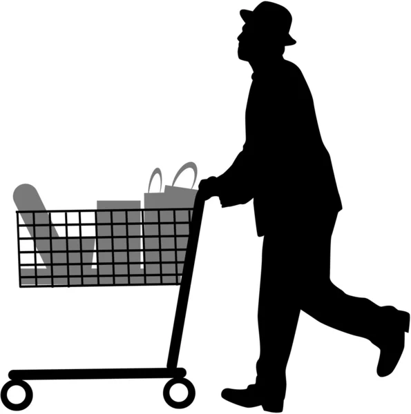 Man shopping — Stock Vector
