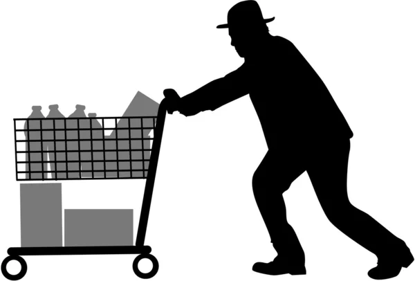 Человек шопинг — стоковый вектор