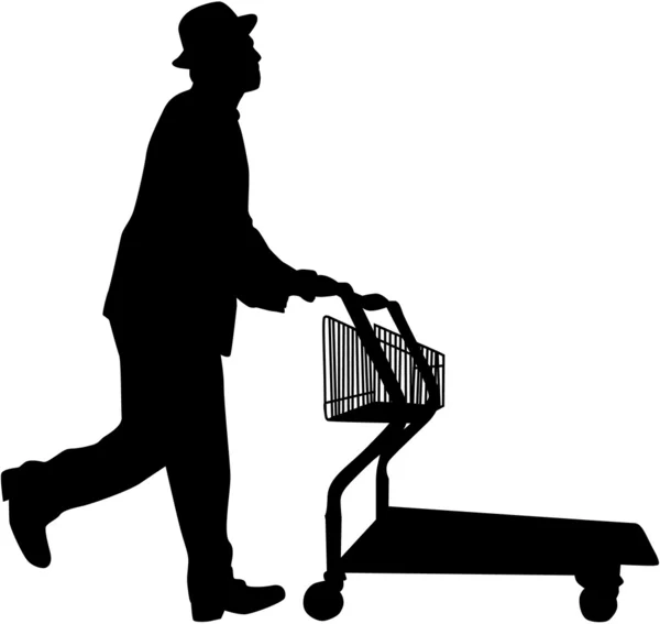 Mann beim Einkaufen — Stockvektor