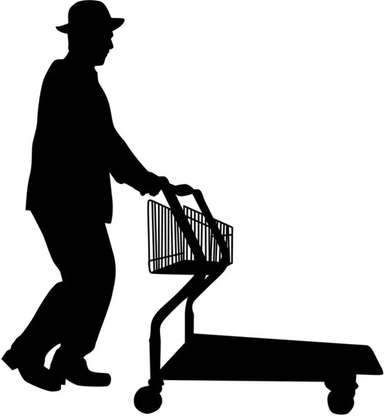 Mann beim Einkaufen — Stockvektor