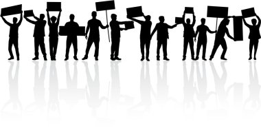 tezahürü - bir grup insan protesto