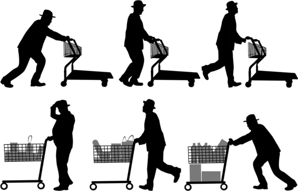 Hombre Compras — Vector de stock