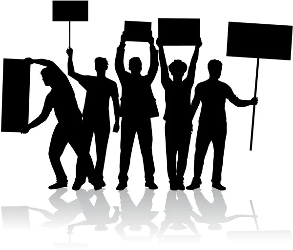 Manifestation - a group of people protesting — Stock Vector