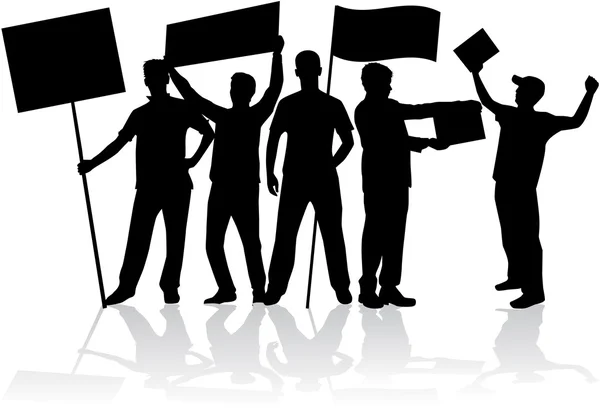 Tezahürü - bir grup insan protesto — Stok Vektör