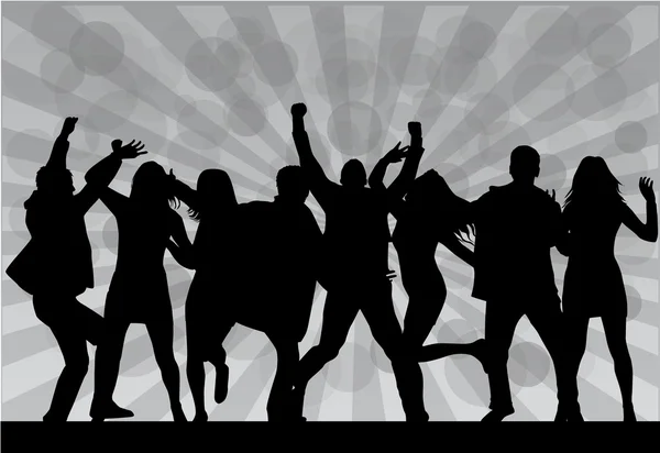 Dansen silhouetten — Stockvector