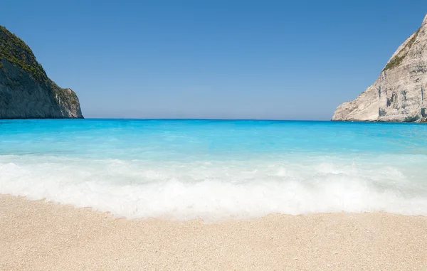 Navagio strand in zakynthos griechenland Stockfoto