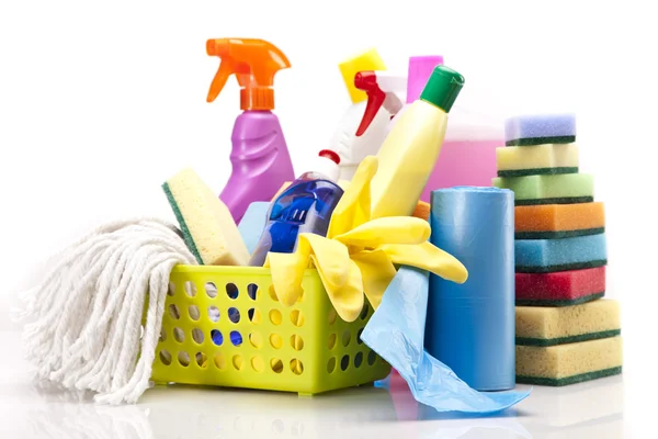 Cleaning items set — Stock Photo, Image