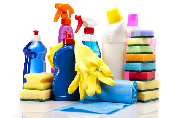 Cleaning items set — Stock Photo, Image