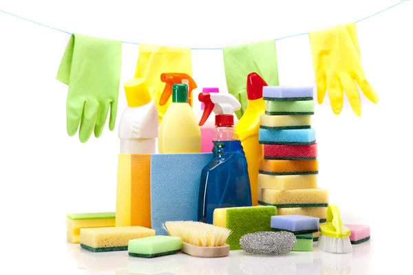 Cleaning items set — Stock Photo, Image