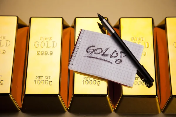 Gold bars! Money and financial — Stock Photo, Image