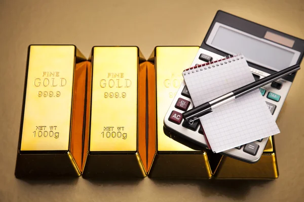 Gold bars! Money and financial — Stock Photo, Image