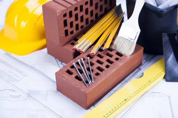 Equipamento de construção e construção — Fotografia de Stock