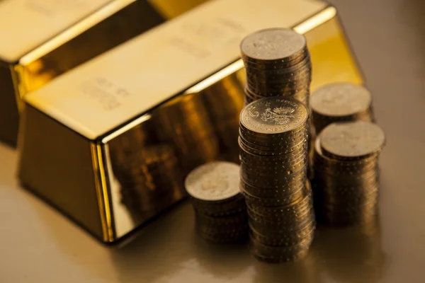 ¡Barras de oro! Dinero y finanzas — Foto de Stock