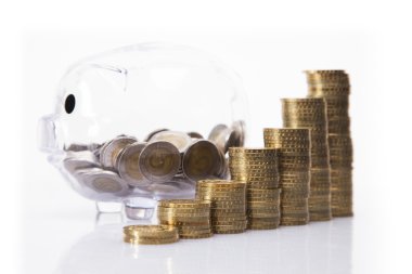 piggy banka tasarruf! çok para!