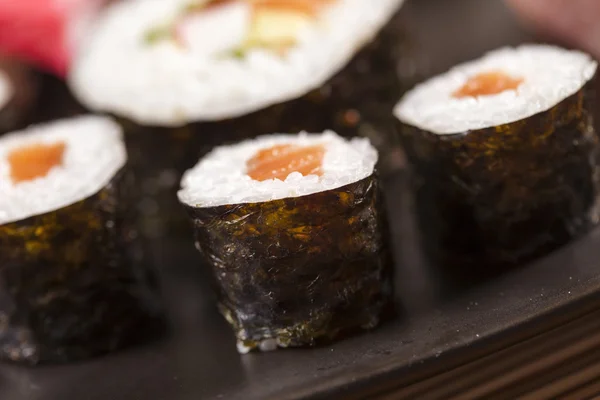 Ízletes friss sushi — Stock Fotó