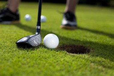 delik golf sahasındaki closeup