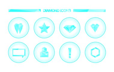 Diamond icons clipart