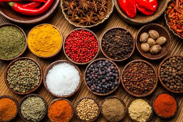 A selection of spices — Stock Photo, Image