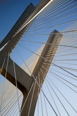 halat köprü gün batımında güzel fotoğraf