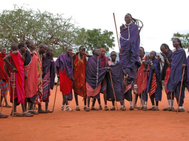 Massai hoş geldiniz dans