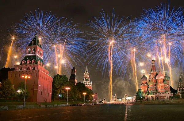 Cgi Firework Show Moscow — стоковое фото