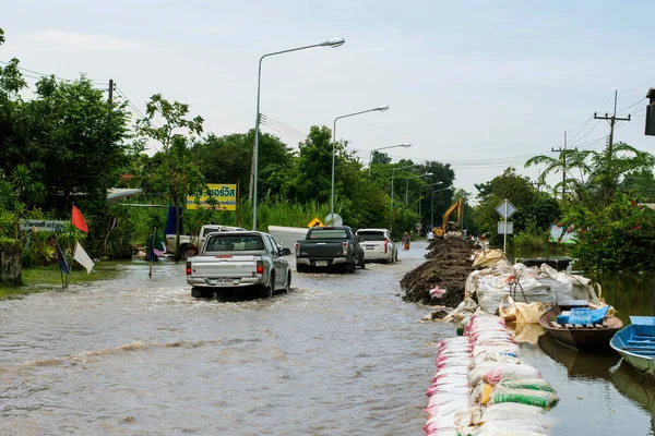 Mahasarakham Thaïlande Octobre 2022 Fortes Pluies Jungle Coulé Inondé Les — Photo