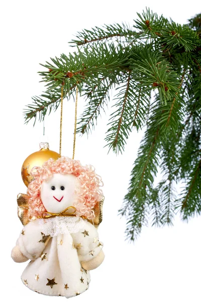 Christmas decoration - the angel on the Christmas tree — Stock Photo, Image