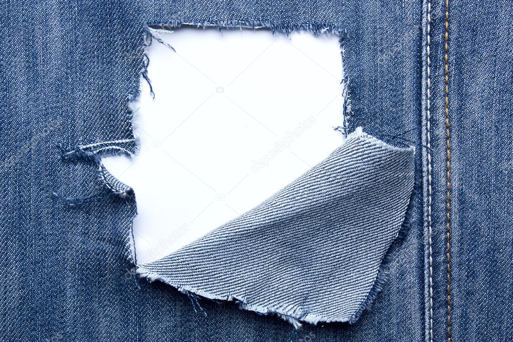 Background - Jeans with holes and place for text