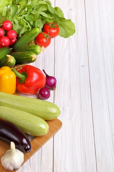 Set of vegetables on a light background background — Stock Photo, Image