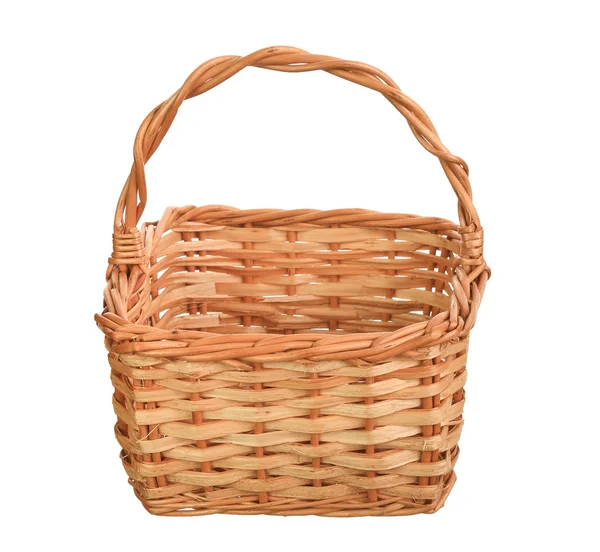 Square basket isolated on white background — Stock Photo, Image