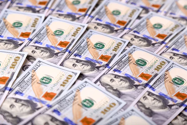 Background of the new U.S. hundred-dollar bills put into circula — Stock Photo, Image