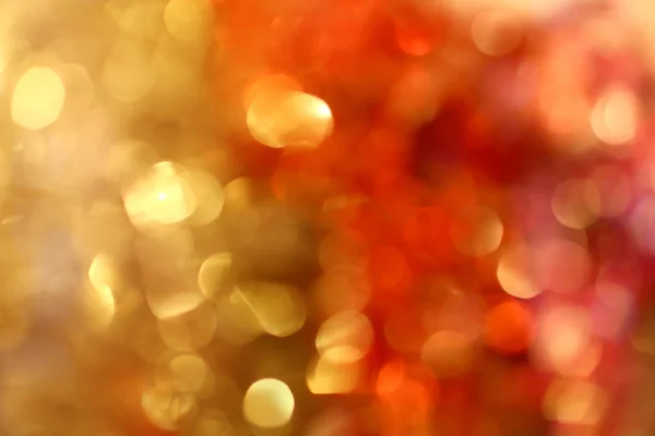 Noel ışıkları ve bokeh (golden & kırmızı) — Stok fotoğraf