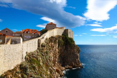 Dubrovnik'in tarihi Savunma duvarları Panoraması