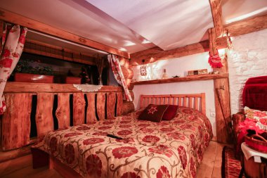 vintage tarzı lüks otel odasında iç