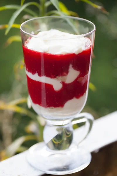 Leckeres Erdbeer-Dessert-Tiramisu — Stockfoto