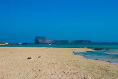 Girit 'teki Gramvousa Adası ve Balos Gölü