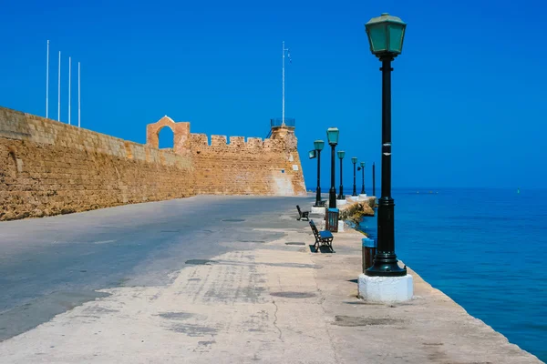 Paseo marítimo en Chania, Creta, Grecia — Foto de Stock