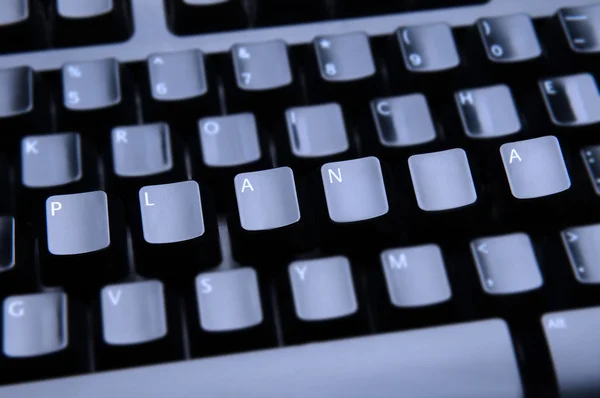 Plan A Spelled Out on Keyboard — Stock Photo, Image
